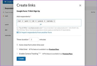 Comment limiter les réponses dans Google Forms Créer des liens