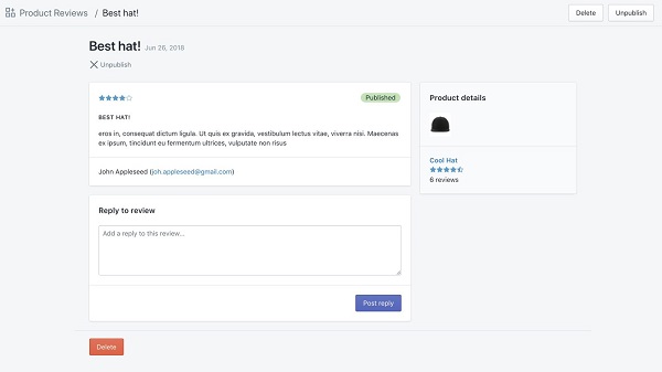 shopify comment ajouter un avis