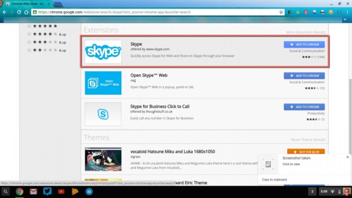 Extension Skype Chrome