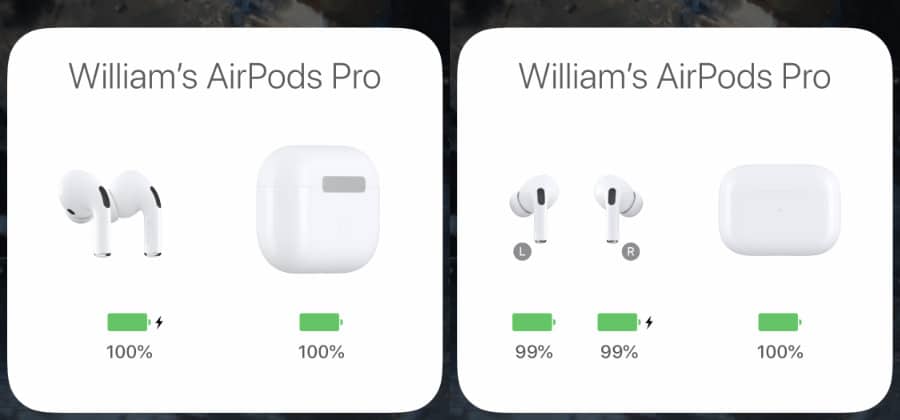 Il suffit d'ouvrir le boîtier près de votre iPhone pour obtenir les informations sur la gauche. Sortez un AirPod et vous obtiendrez plus de détails.