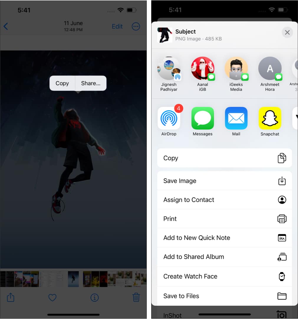 Comment copier et coller des images avec Visual Look Up sur iPhone et iPad