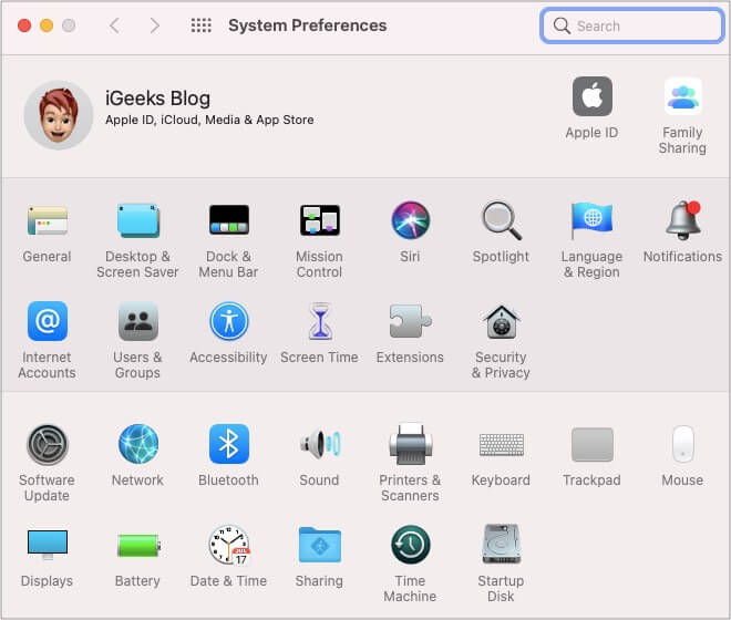 Sélectionnez Préférences Système dans le menu Apple sur Mac, puis cliquez sur Bluetooth