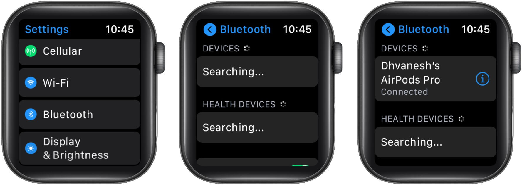 Connectez vos AirPods avec Apple Watch