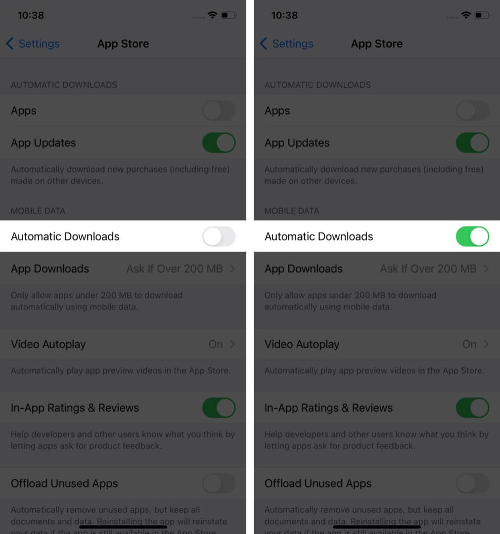 Activer les téléchargements automatiques pour mettre à jour automatiquement les applications sur iPhone