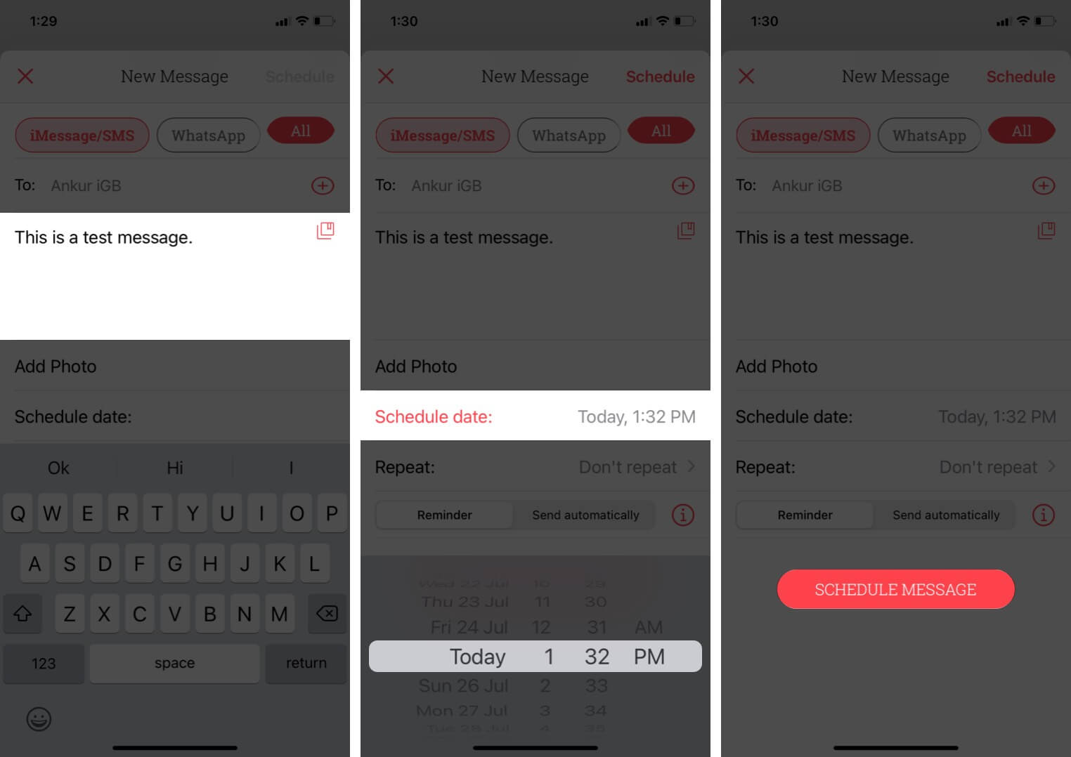 planifier des messages texte sur iphone à l'aide d'une application planifiée