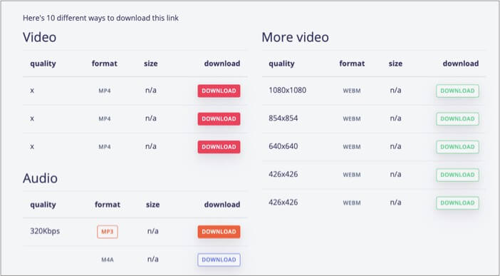 Sélectionnez vos options de téléchargement préférées pour enregistrer la vidéo Facebook