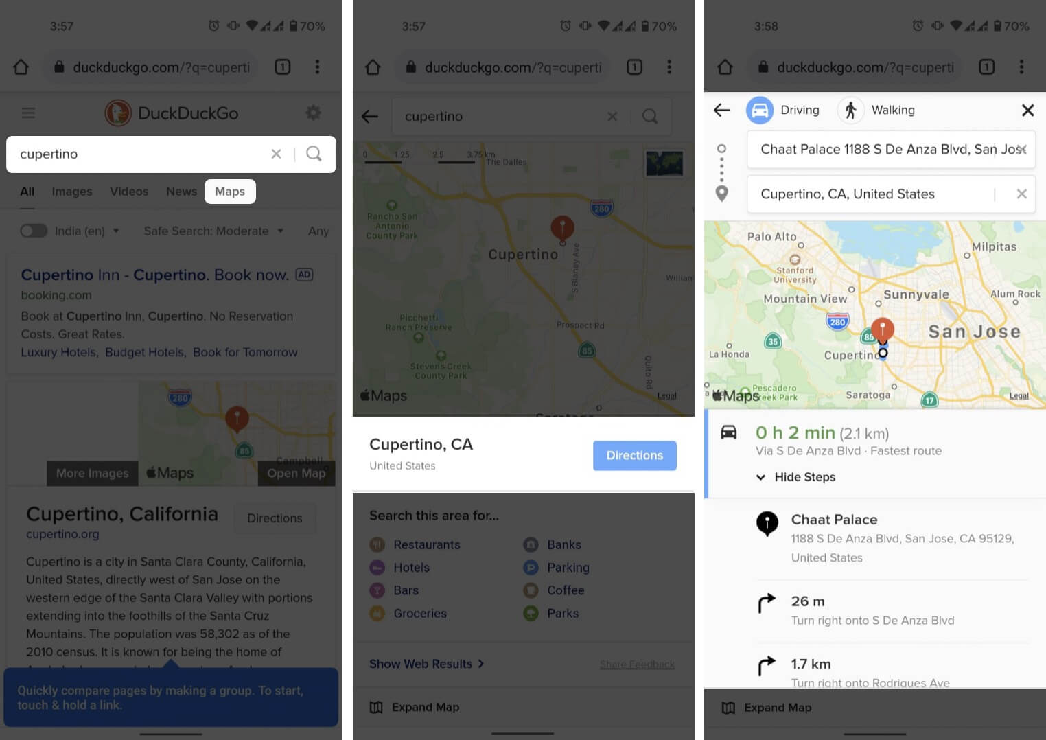 Utiliser Apple Maps sur les smartphones et tablettes Android