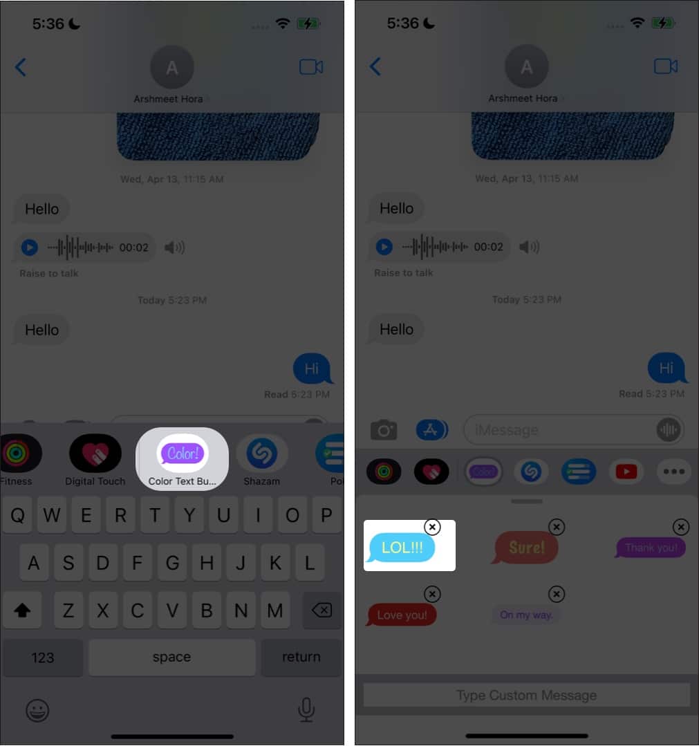 Comment changer la couleur des bulles iMessage sur iPhone 1