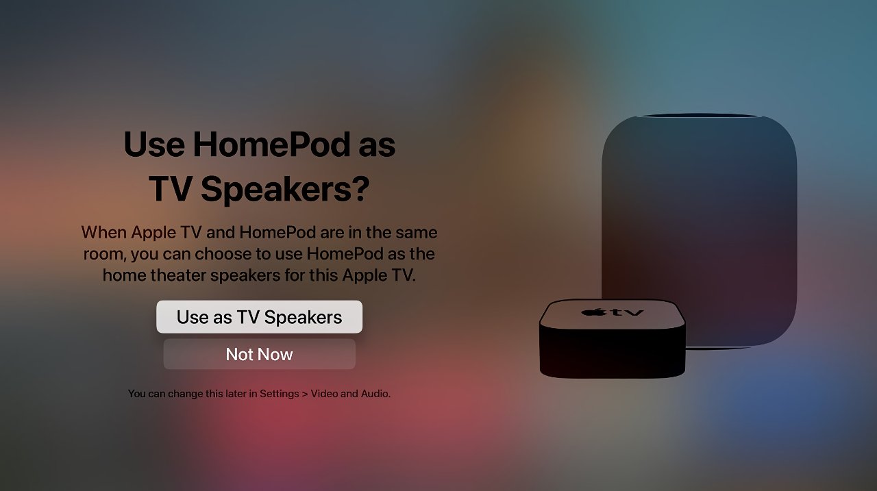Apple TV 4K détectera automatiquement lorsque les HomePods sont dans la même pièce