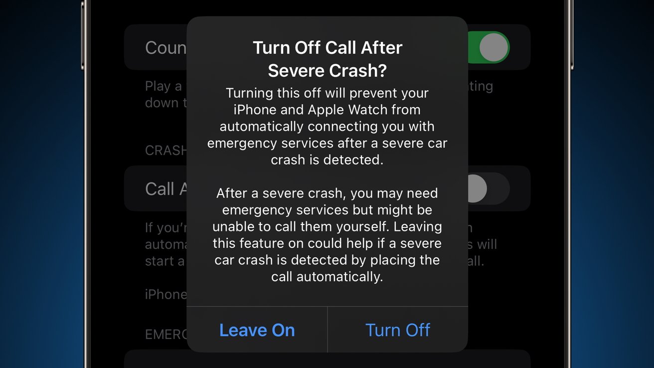 La détection de collision est une bascule universelle entre iPhone et Apple Watch