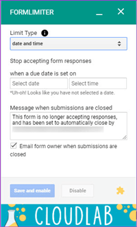 Comment limiter les réponses dans Google Forms FormLimiter