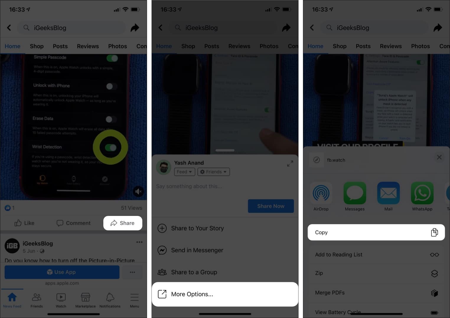 Trouvez la vidéo Facebook que vous souhaitez télécharger sur iPhone